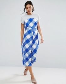 Jumpsuit in Gingham with Jersey T-Shirt ASOS at ASOS